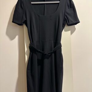 Hugo Boss Black Midi Dress with Belt